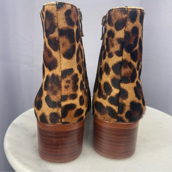 J.Crew Walker Leopard Print Calf Hair Ankle Boots Size 9 - Picture 4 of 9